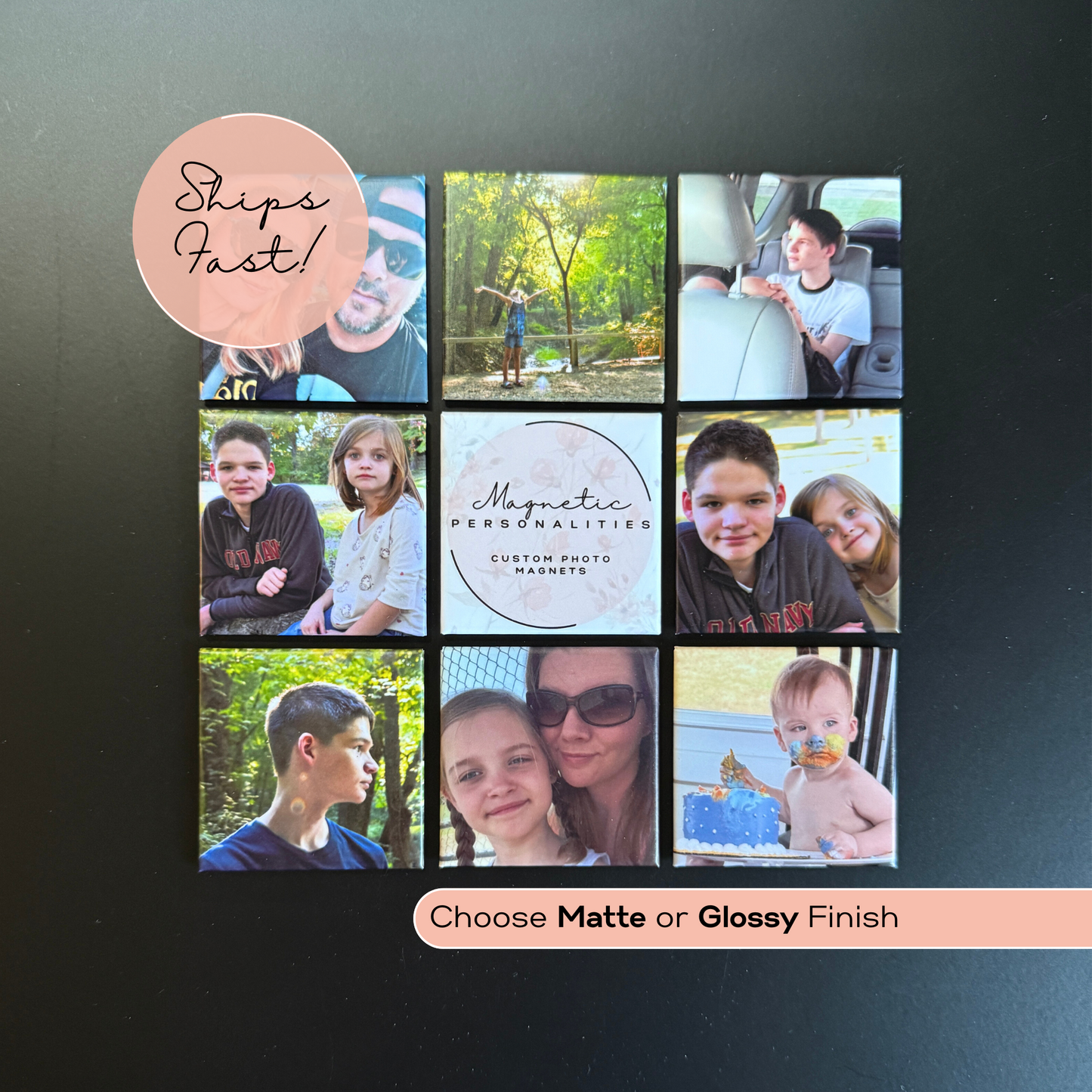 2x2 inch Square Custom Photo Magnet