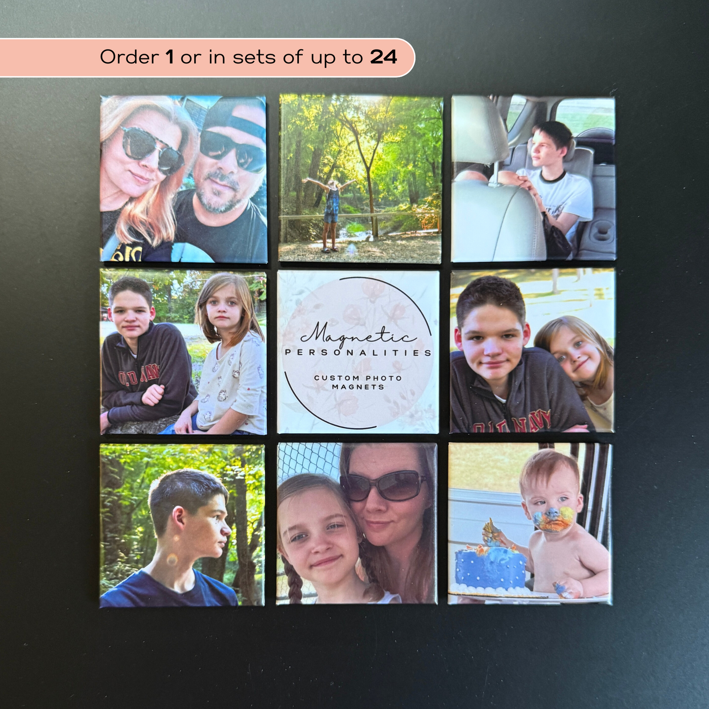 2x2 inch Square Custom Photo Magnet