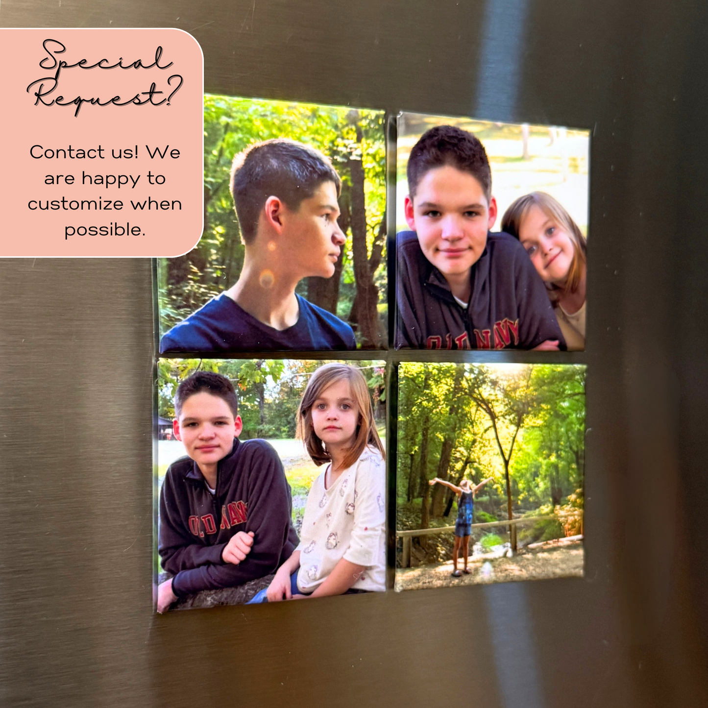 2x2 inch Square Custom Photo Magnet