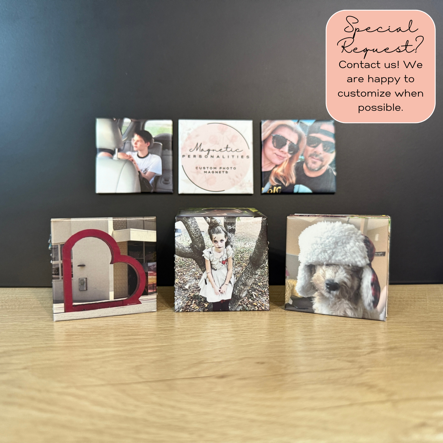 2x2 inch Square Custom Photo Magnet