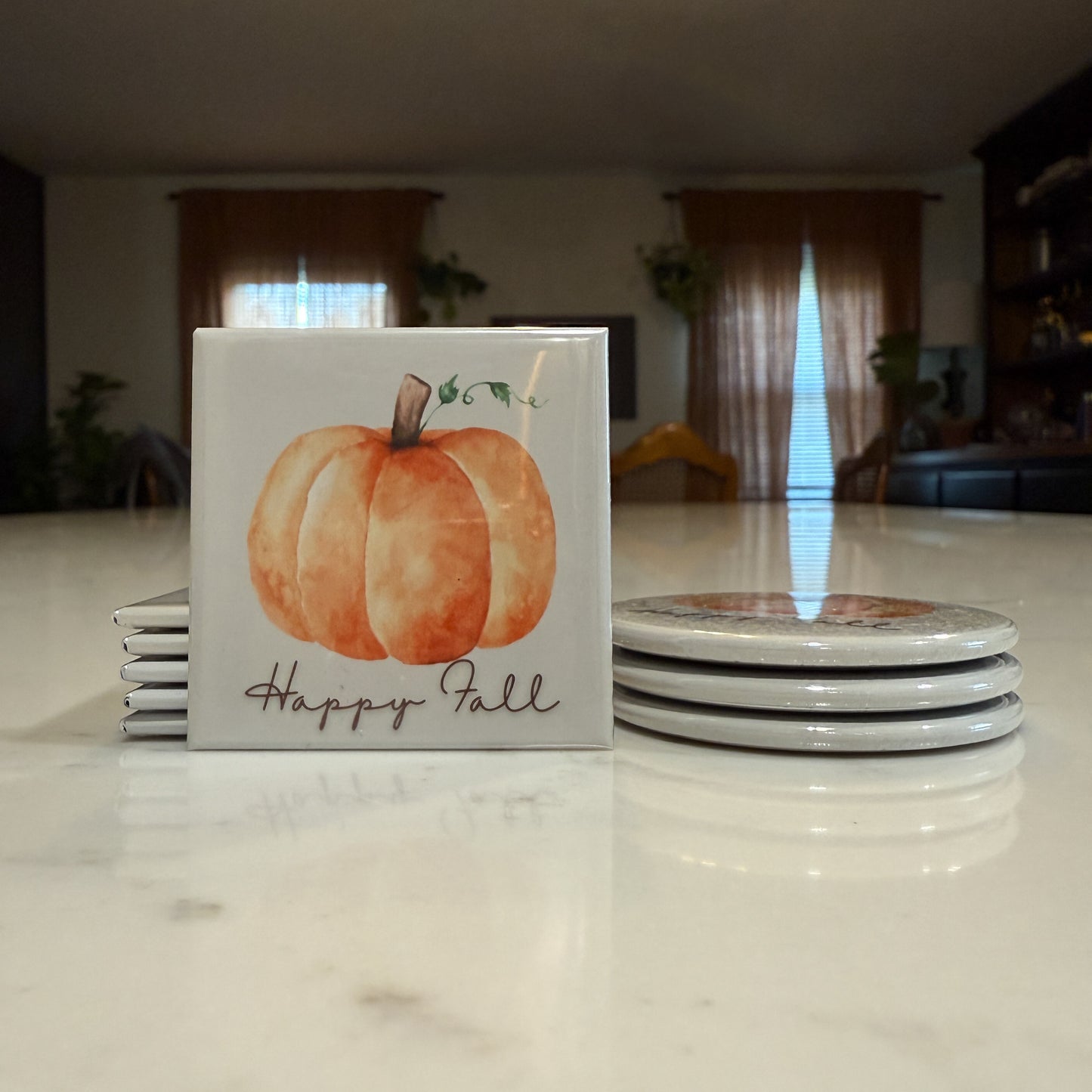 Fall Pumpkin Magnet Set of 3 - Watercolor Pumpkins