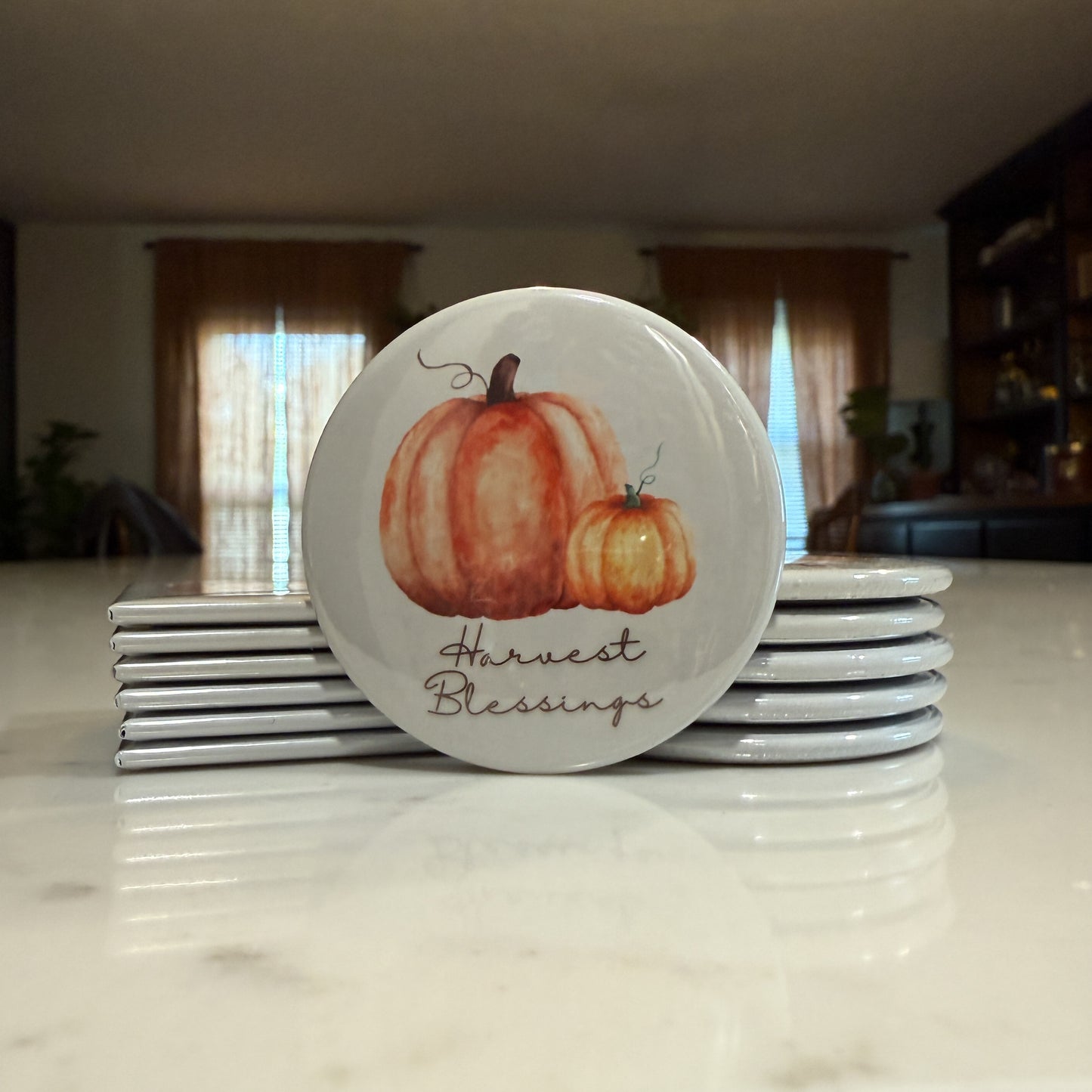 Fall Pumpkin Magnet Set of 3 - Watercolor Pumpkins