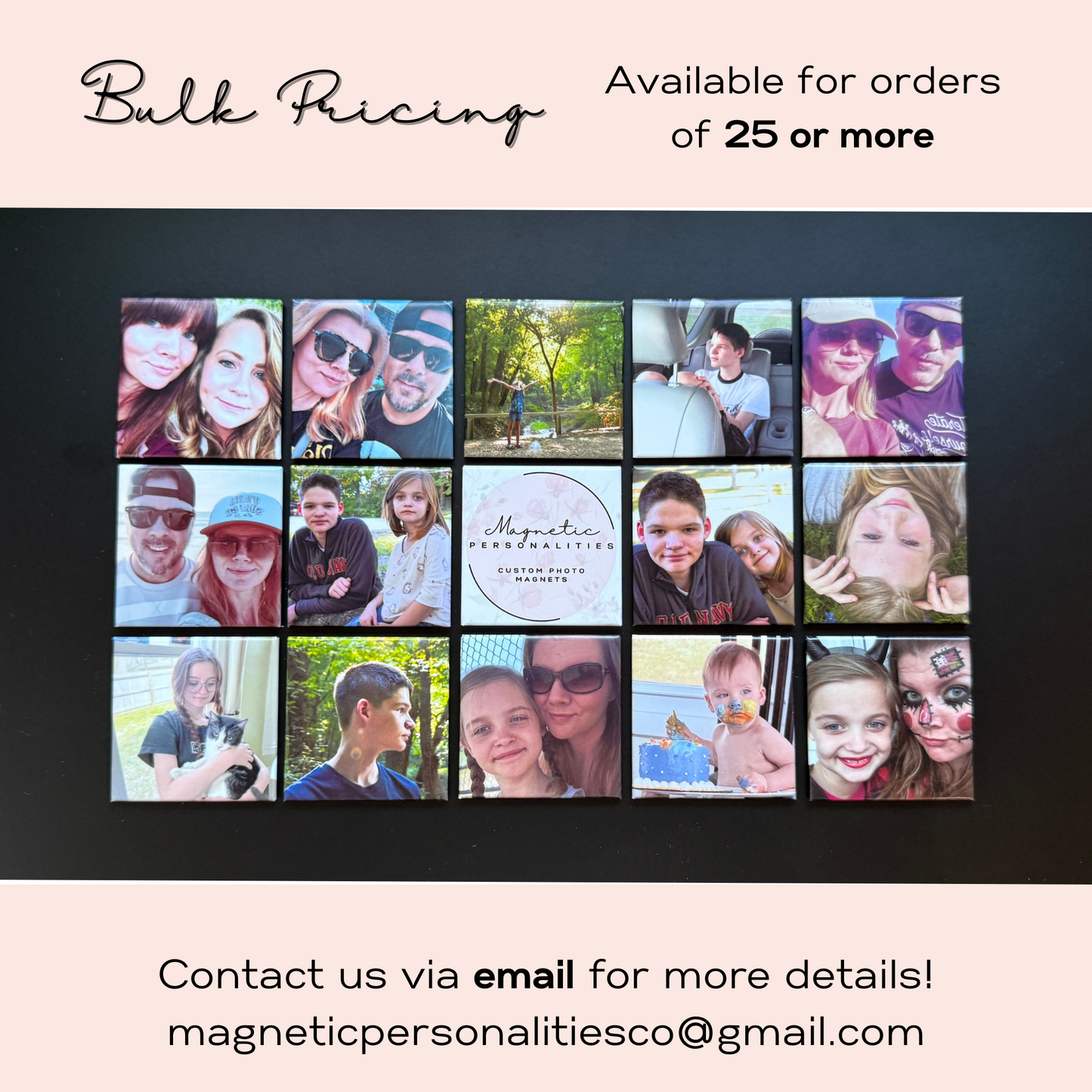 2x2 inch Square Custom Photo Magnet