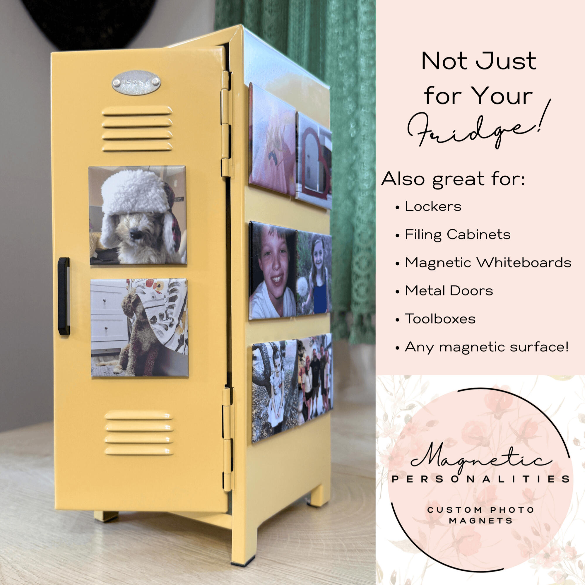 Magnet for fridge, refrigerator, locker, filing cabinet, magnetic whiteboard, metal door, toolbox, magnetic surface