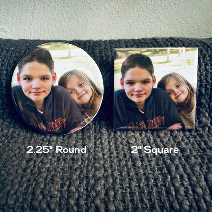 2x2 inch Square Custom Photo Magnet