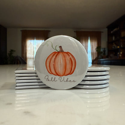 Fall Pumpkin Magnet Set of 3 - Watercolor Pumpkins